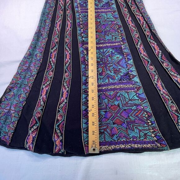 Peruvian Connection Multicolor Aztec Print Pima Cotton A-line Skirt Size Large - Picture 5 of 7